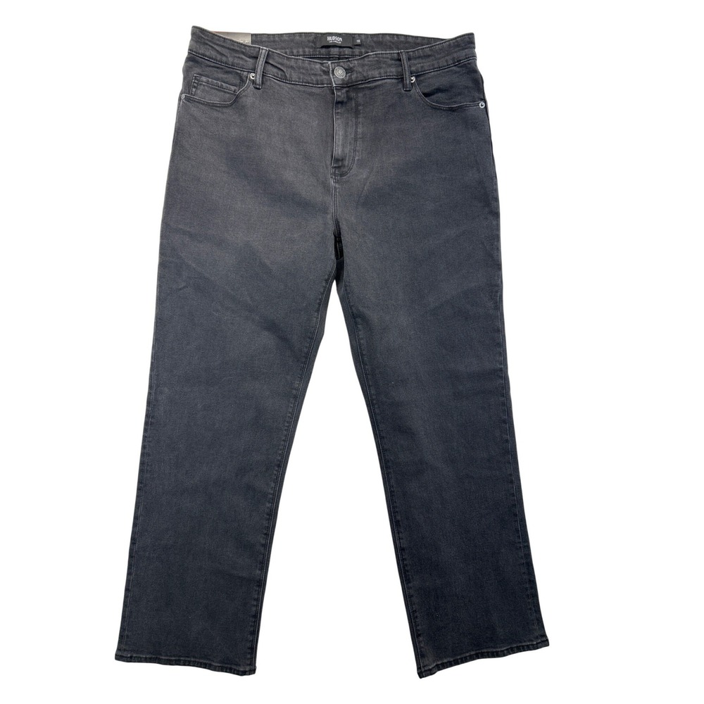 Hudson Jeans Women 16 Plus‎ Black Night Time Straight Leg Stretch Denim NWT